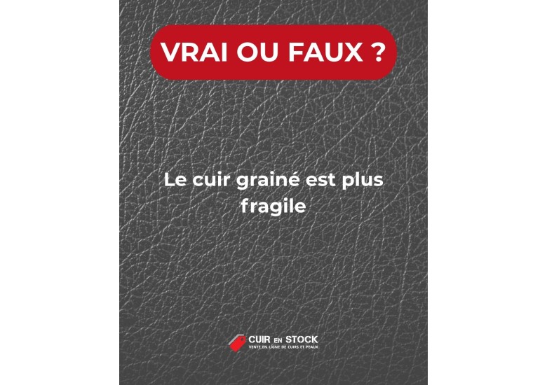 Quiz du cuir QUESTION 15. Le cuir grainé est plus fragile