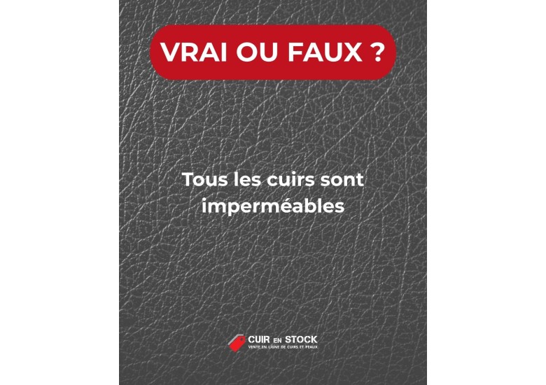 Quiz du cuir question 2 : Tous les cuirs sont imperméables