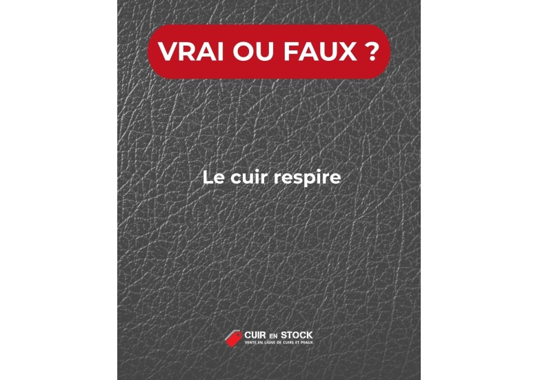 Quiz du cuir QUESTION 25. Le cuir respire