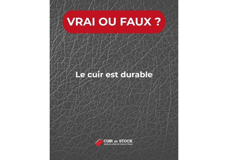 Quiz du cuir QUESTION 29. Le cuir est durable