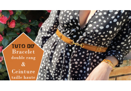 TUTO : Ensemble, bracelet en cuir double rang et sa ceinture taille haute