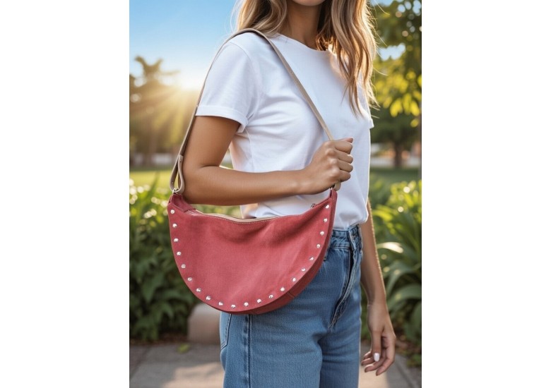 Tuto Couture – Sac Demi-Lune à Rivets (Patron Gratuit & Imprimable)